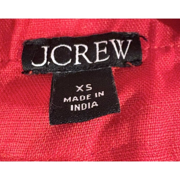 J Crew Women's 100% Linen Red Shorts Coastal Preppy Classic, Extra Small, XS - Picture 10 of 10
